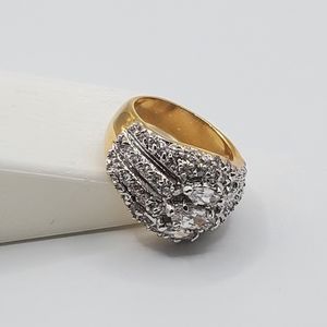 3 Stone Pave Anniversary Band